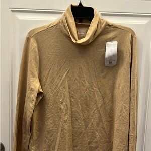 Lands' End Tan Turtleneck Shirt